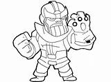 Thanos Avengers Gauntlet Coloring4free sketch template