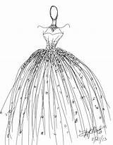 Ball Gown Drawing Getdrawings sketch template