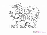St David Welsh Dragon Coloring Colour Craft Pages Wales Print Davids Days Popular Lady Saint Activities Crafts School sketch template