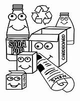 Recycling Recycle Various Reuse Coloringsky sketch template