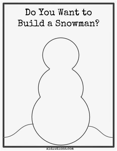 build  snowman freebie printable