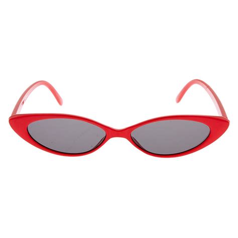 slim cat eye sunglasses red icing us