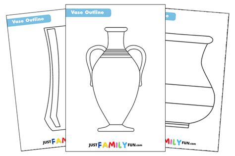printable vase template  family fun