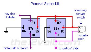 starter kill passive  switch relay wiring diagram