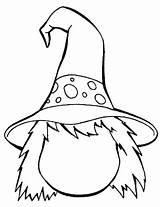 Hat Coloring Witch Witches Getcolorings Color sketch template