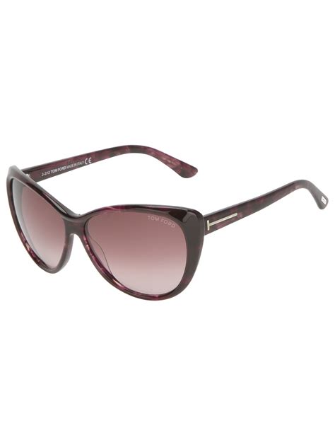 lyst tom ford cat eye sunglasses in brown