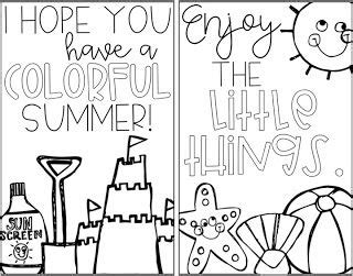 summer coloring book freebie   year summer colors  grade