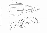 Bats Moon sketch template