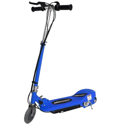 kids electric scooter blue   ride  battery childrens toy fast