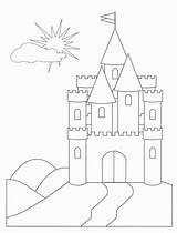 Castelo Montanha Desenhar sketch template