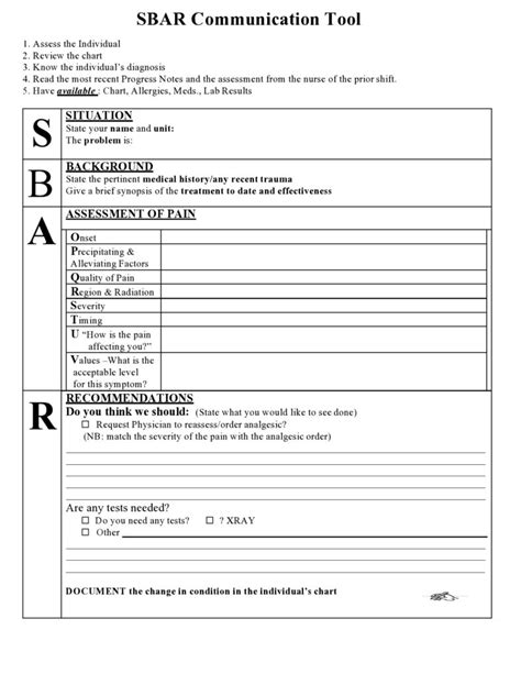 printable  sbar template printable world holiday