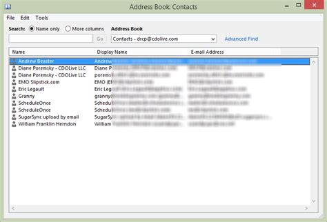 print  address book  outlook  super user