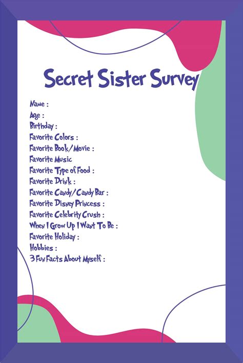 10 best secret sister printables