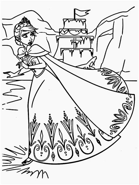 frozen ice castle coloring pages high resolution