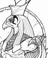 Coloring Ages Horus Mythology Anubis sketch template