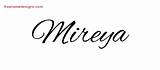 Mireya Name Cursive Designs Tattoo sketch template