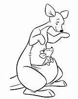 Kanga Roo Coloring Pages Pooh Winnie Colorkid Kango Sketch Template sketch template