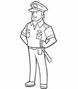 Coloring Pages Uniform Officer Kids Getdrawings sketch template