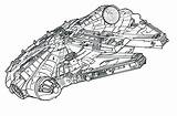 Falcon Millennium Wars Star Millenium Silhouette Coloring Template Visit Choose Board sketch template