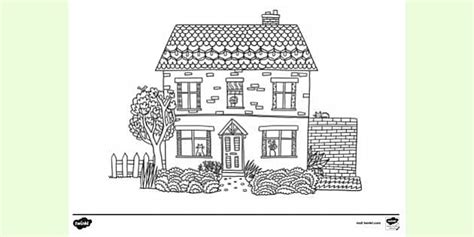 house colouring page colouring sheets twinkl