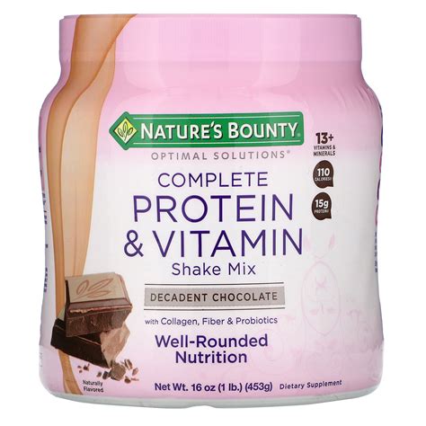 Nature S Bounty Optimal Solutions Complete Protein Vitamin Shake Mix Ebay