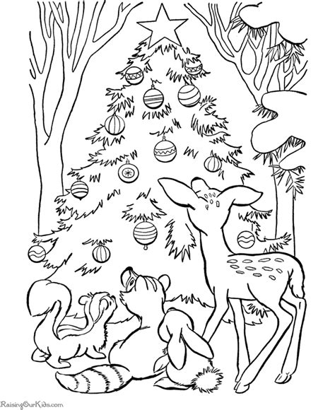 christmas coloring pages printable animals pages
