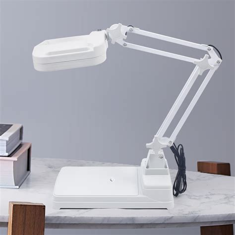 10x Magnifying Glass Foldable Stand Magnifier With Led Light Table Desk