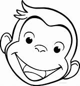Faces Funny Face Monkey Coloring Drawing Template George Pages Sketch Cake Getdrawings sketch template