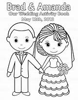 Wedding Coloring Pages Couple Printable Kids Bride Activity Book Personalized Groom Color Etsy Print Activities Pdf Sheets Colouring Template Favor sketch template