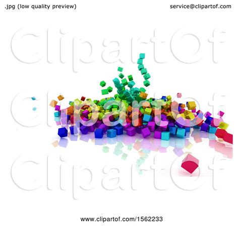 clipart   colorful blocks falling   white background royalty