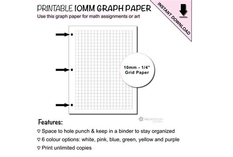 printable graph paper  mm  mm grid spacing