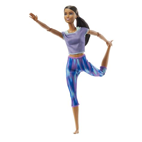 Barbie Made To Move Doll With 22 Flexible Joints And Curly Brunette