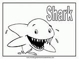 Shark Coloring Pages Printable Kids Print Great Goblin Color Animal Colouring Boy Clipart Barrel Racing Cute Cartoon Library Book Popular sketch template