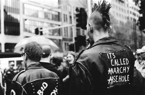 Anarchy Band W Black And White Leather Jacket Punk