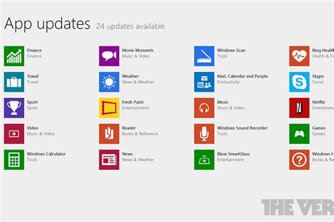 Dozens Of Apps Updated For Windows 8 1 Rollout The Verge