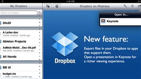 dropbox adds ipad support  transferring files  easier