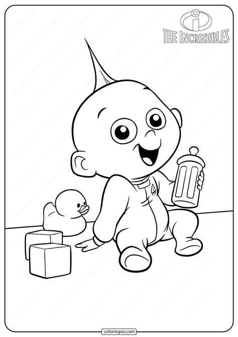 incredibles jack jack coloring pages    incredibles