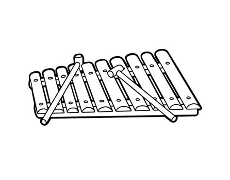 xylophone coloring page coloringcrewcom