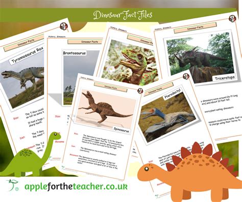 dinosaur fact file apple   teacher