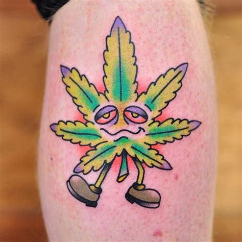 420 Weed Leaf Tattoo By Melbourne Tattooist Kane Berry – Vic Market Tattoo