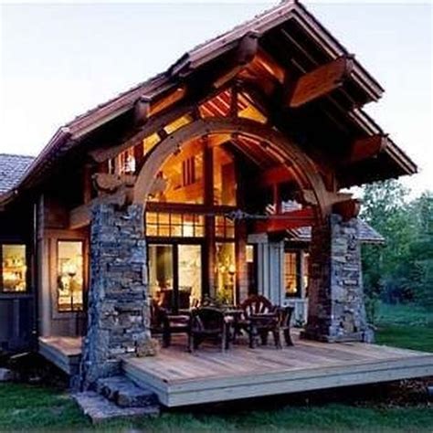 rustic porch ideas  decorate  beautiful backyard trendehouse arched cabin