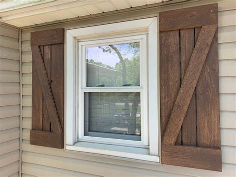 rustic wood shutters indoor decorative wood shutters outdoor exterior wood shutters brick