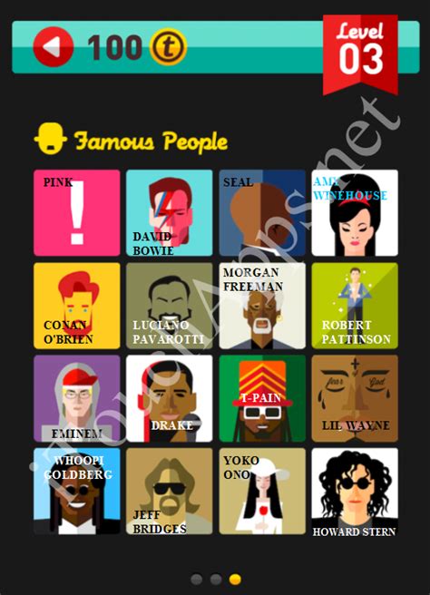 icon pop quiz game famous people quiz level 3 part 3 answers solutions