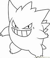 Gengar Pokémon Coloringpages101 sketch template