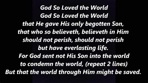 god  loved  world lyrics words text stainer crucifixion sing