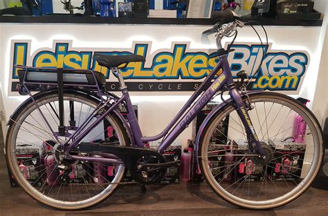 hire raleigh pioneer  step electric bike  medium lilac
