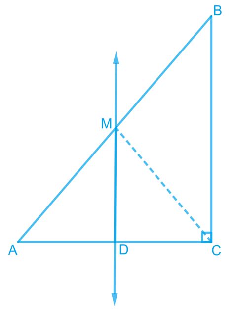 abc is a triangle right angled at c a line through the mid point m of