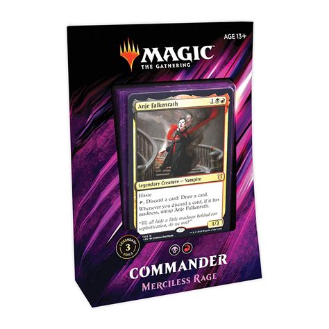 magic  gathering commander  merciless rage deck  card ready  play deck  foil
