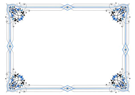 clipart border variation  blue