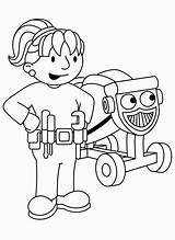 Bob Builder Coloring Pages Printable Kids Train Print Colouring Clipart Wendy Color sketch template
